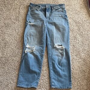 Old Navy Light Blue Distressed Boyfriend Jeans